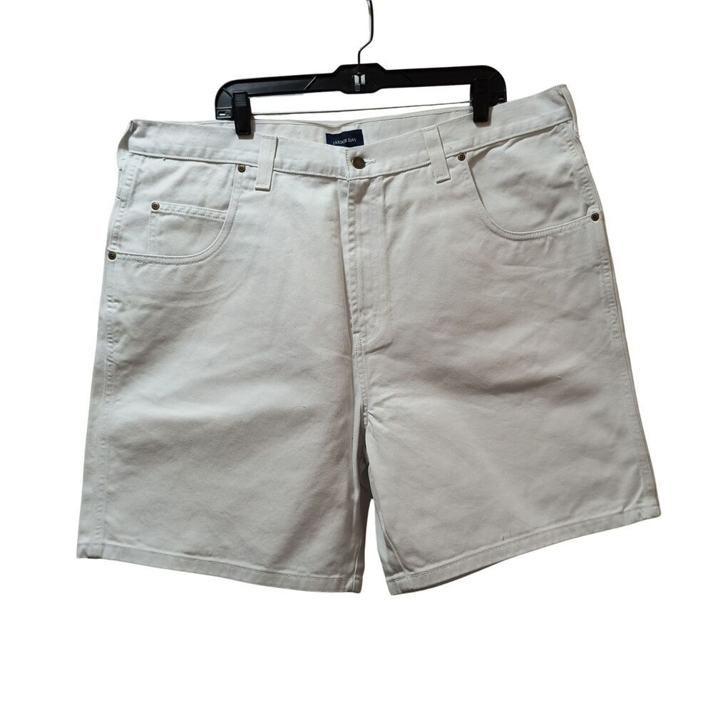 Harbor Bay Loose Fit Denim Shorts Men’s 44x8 White Jean Shorts